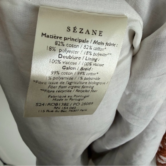 Sezane Reneka Dress Caramel Ecru - Picture 5 of 10